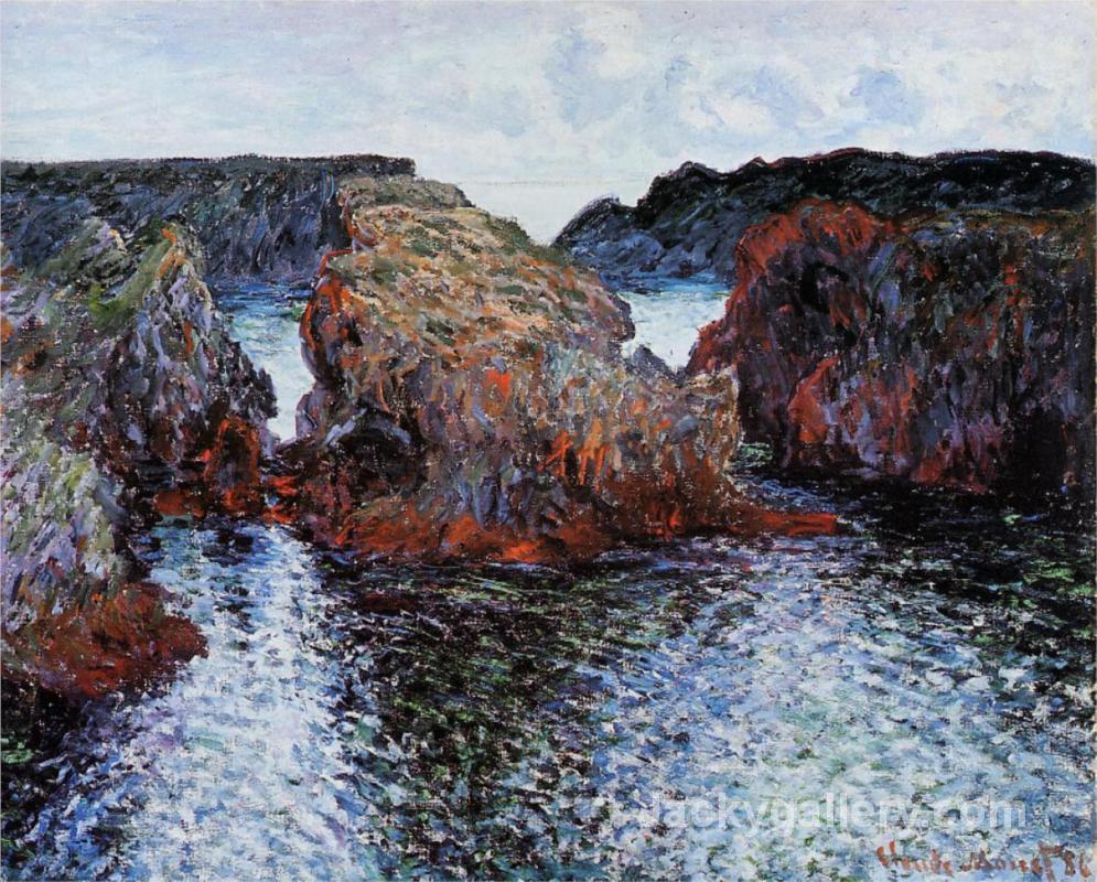 Belle-Ile, Rocks at Port-Goulphar by Claude Monet paintings reproduction